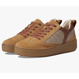 Jambu Women’s Sandy Pump Fashion Lace Up Sneakers Shoes Beige Cognac Sz 10 NWOB